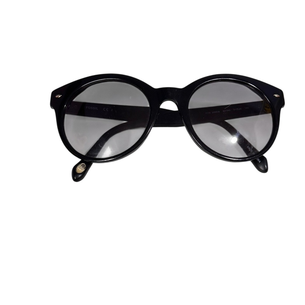 Fossil FOS 2055/S Round Sunglasses Black Gradient Lens 51-20-140‎ Matte Retro